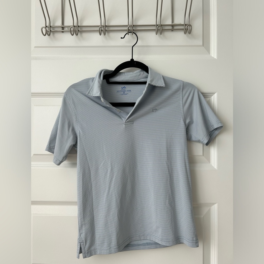 southern tide boys performance striped polo